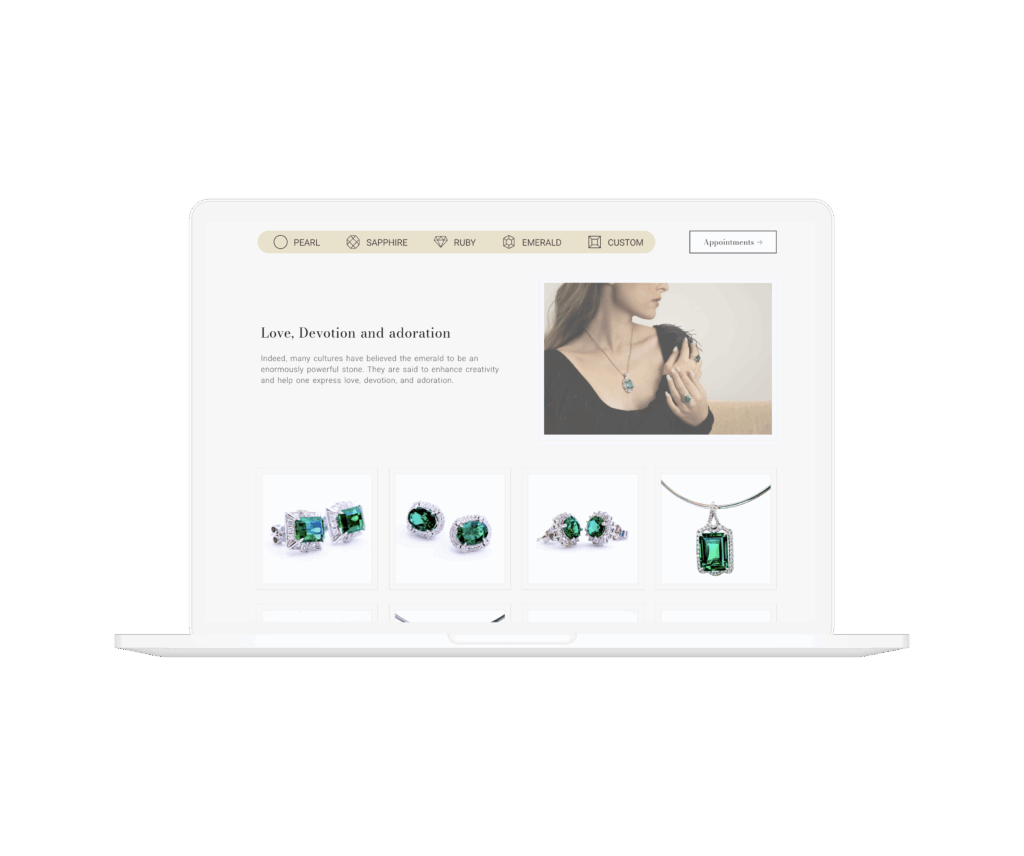 Palace Jewellery - Laptop screenshot